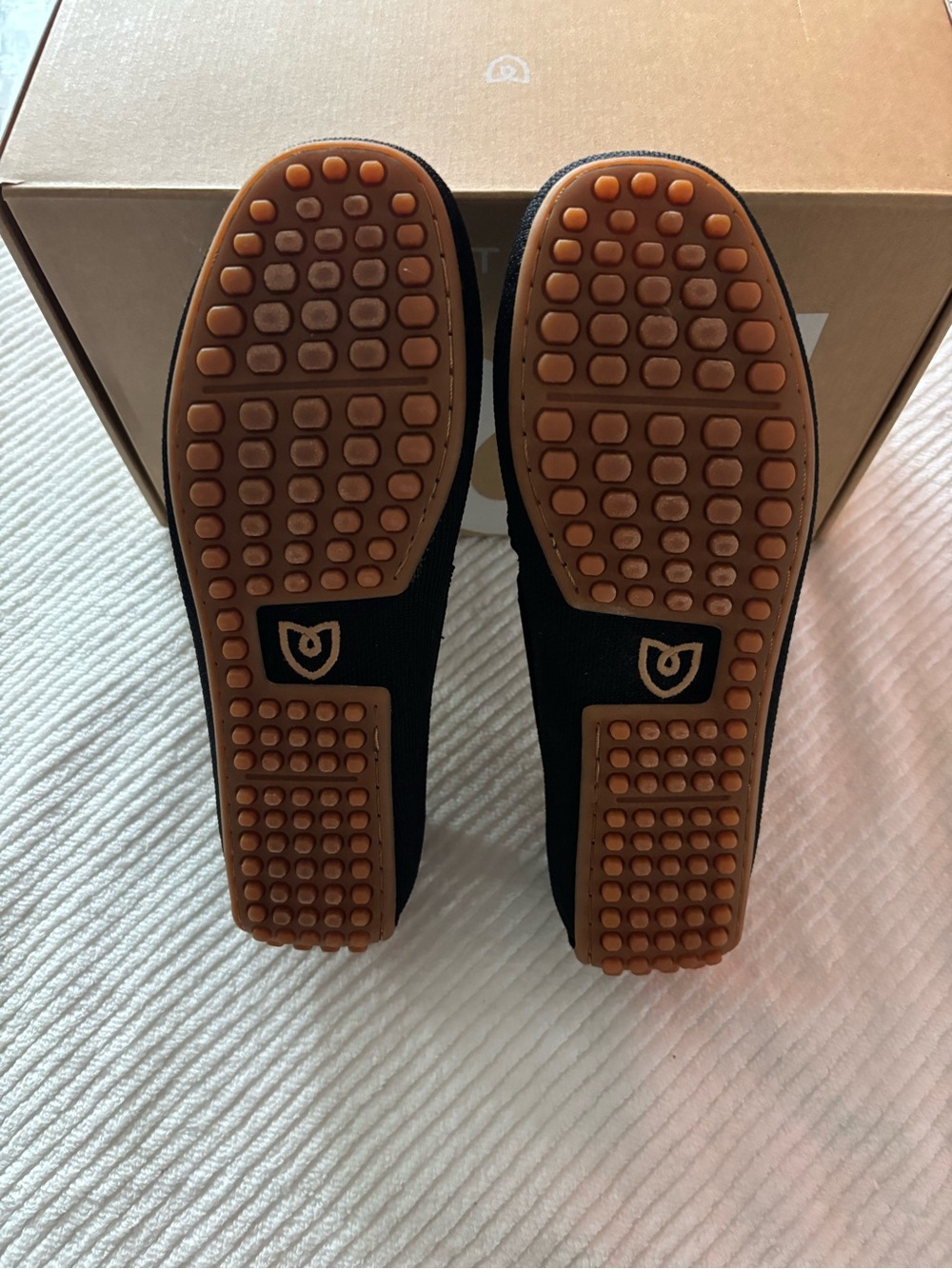 Rothy's Black Loafers with Gold - Picture 3 of 5